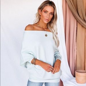 VICI Dusty Blue Cashmere Blend Sweater